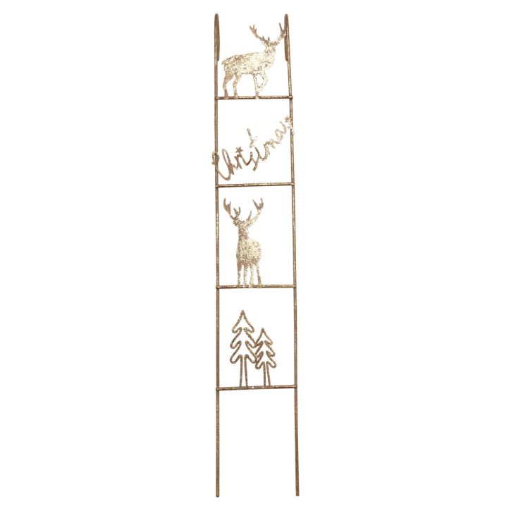 Decoração suspensa decoração de veado de Natal ouro vintage 42,5×7×4cm