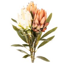 Itens Flor artificial de Protea Leucadendron com haste longa, 65 cm, 3 peças