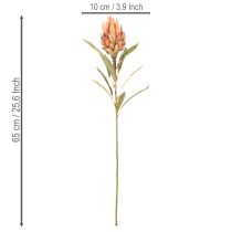Itens Flor artificial de Protea Leucadendron com haste longa, 65 cm, 3 peças