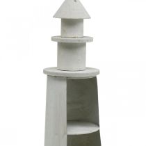 Itens Farol Shabby Chic Creme Marítimo Decoração Ø13cm A41,5cm