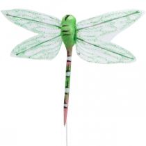 Itens Decoração de verão, libélulas em arame, insetos decorativos amarelo, verde, azul L10,5cm 6 unid.