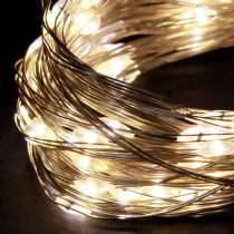 Itens Luzes de fada 50 micro LED branco quente temporizador para bateria 6 peças