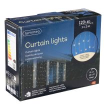 Itens Cortina de luz 120 LED corrente de luz branco quente 100×180cm