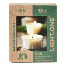 Itens Luzes de chá de papel Light.one vegan natural sem plástico 12 unidades