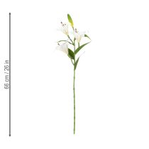 Itens Flor de lírio artificial, réplica realista, decoração durável para ambientes, 66 cm, 2 peças