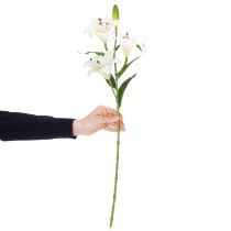 Itens Flor de lírio artificial, réplica realista, decoração durável para ambientes, 66 cm, 2 peças