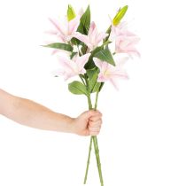 Itens Flor de lírio artificial, flor de haste, decoração, 68 cm, 3 peças
