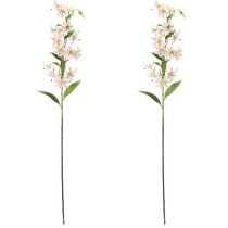 Itens Lírio artificial em formato de haste, para decoração elegante e de baixa manutenção, 82 cm, 2 peças.