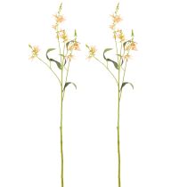 Itens Lírio artificial com haste longa, flor artificial, decoração para quarto de casamento, 110 cm, 2 peças
