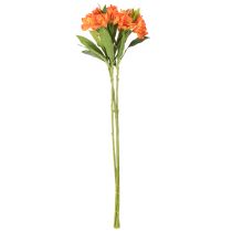 Itens Flor artificial de Alstroeméria laranja, arranjo decorativo artificial, 75 cm, 3 peças.