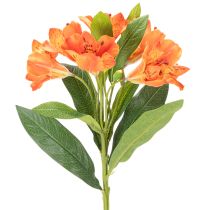 Itens Flor artificial de Alstroeméria laranja, arranjo decorativo artificial, 75 cm, 3 peças.