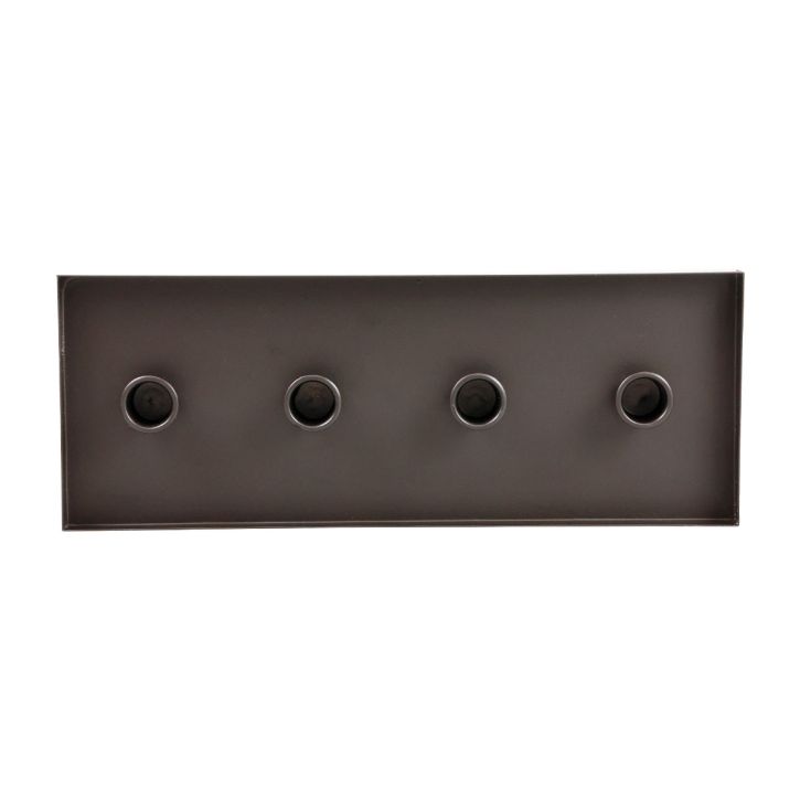 Itens Castiçal de metal, preto, bandeja para velas, 35x13x2cm