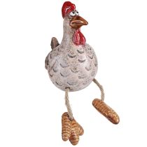 Itens Engraçado banco de borda de decoração de cerâmica de frango Páscoa 9,5 cm 3 unidades
