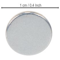 Itens Disco magnético redondo para castiçais e bandejas de metal, 1 cm, pacote com 20 unidades.
