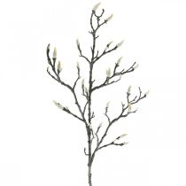 Primavera Magnólia Ramo Broto Artificial Ramo Marrom Branco L100cm