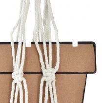 Itens Cesto suspenso em macramê para panela Ø18-19cm creme Alt.85cm