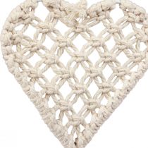 Itens Pendente decorativo macramé cabide decorativo coração 17×65cm