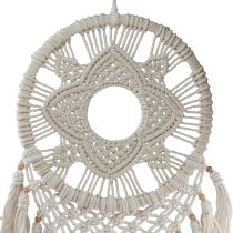 Itens Pendurado na parede Macrame apanhador de sonhos decoração de parede creme 29x72cm