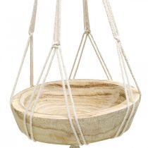 Cesto macramé decorativo estilo boho Ø23cm Alt.90cm