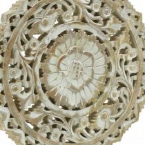 Mandala para colocar, decoração floral em madeira, decoração de mesa, decoração de verão shabby chic nature H39.5cm Ø30cm
