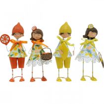 Itens Frutas pequenas, decoração de verão, figuras limões laranjas H17/18cm 4pcs
