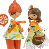 Frutas pequenas, decoração de verão, figuras limões laranjas H17/18cm 4pcs