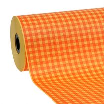 Itens Papel punho 37,5cm laranja claro xadrez 100m