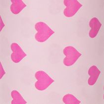 Itens Papel para punho com estampa de coração, rosa, 25cm, 100m
