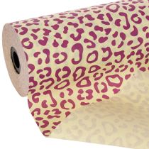 Itens Papel para punho, estampa de leopardo, roxo, 25cm, 100m