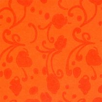Cuff papel laranja com padrão 25cm 100m