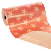 Itens Papel para punhos com estrelas, rolo para artigos de floricultura, 25 cm x 100 m
