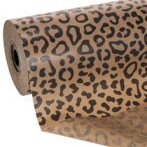 Itens Papel para punho, estampa de leopardo, rolo de 25cm x 100m, ideal para embrulho de presentes.