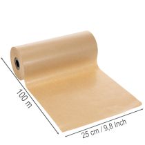 Itens Papel Kraft Natural para Punhos, Rolo de 25cm x 100m, Papel Decorativo
