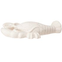 Itens Figura de decoração marítima Cerâmica Lagosta Branca 17,5×9×3cm