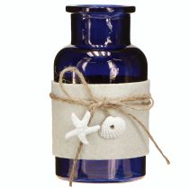 Itens Vasos para garrafas marítimas com feltro azul verde branco 12,5cm 3 peças