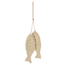 Itens Pingente decorativo náutico para pendurar, peixe decorativo, 32 cm de altura.