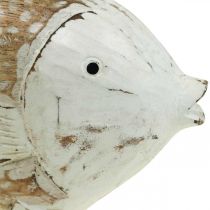 Decoração marítima peixe madeira peixe shabby chic 28×15cm