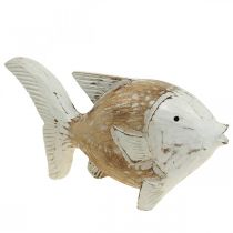 Decoração marítima peixe madeira peixe shabby chic 28×15cm