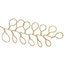 Itens Guirlanda de flores de metal, arame para coroa de flores, decoração de verão, decoração de parede, dourada, 110 cm