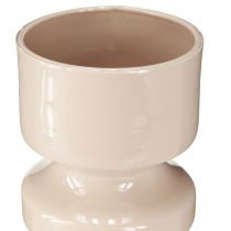 Itens Vaso de flores de metal Cappuccino marrom esmalte Ø9cm H17,5cm