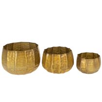 Itens Vaso decorativo de metal, latão, Ø22/18/14cm, conjunto de 3