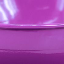 Itens Xícara decorativa de metal Ø16cm H9cm com pires, roxa, 2 peças