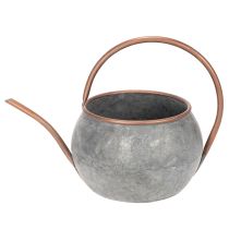 Itens Regador decorativo de metal, estilo campestre vintage, decoração de jardim, para plantio, cobre prateado, C41cm Ø26cm A30cm