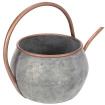 Itens Regador decorativo de metal, estilo campestre vintage, decoração de jardim, para plantio, cobre prateado, C41cm Ø26cm A30cm