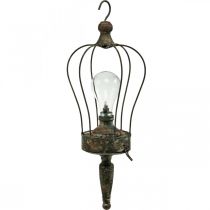 Lanterna LED, lâmpada decorativa, visual antigo, Ø16cm Alt.43cm