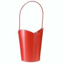 Itens Vaso de metal em formato de coração com alça, vermelho, Ø12cm A15/9cm