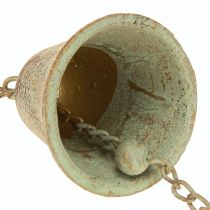 Itens Sino de vento de metal com coração e sino para decoração de jardim antigo 72 cm