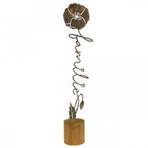 Suporte de madeira metal déco com letras &quot;Família&quot; Alt. 40cm