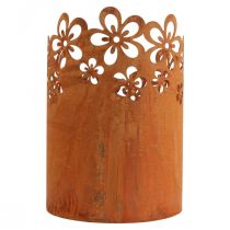 Lanterna de ferrugem decorativa em metal pote de metal Ø16cm A23cm