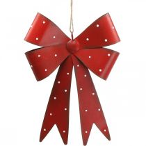 Itens Cabide de parede Metal Deco Bow Red Dots Branco 19×16×2,5cm